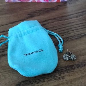 tiffany silver twist knot earrings